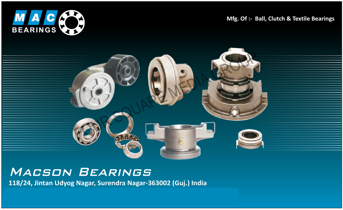 Ball Bearings, Clutch Bearings, Textile Bearings