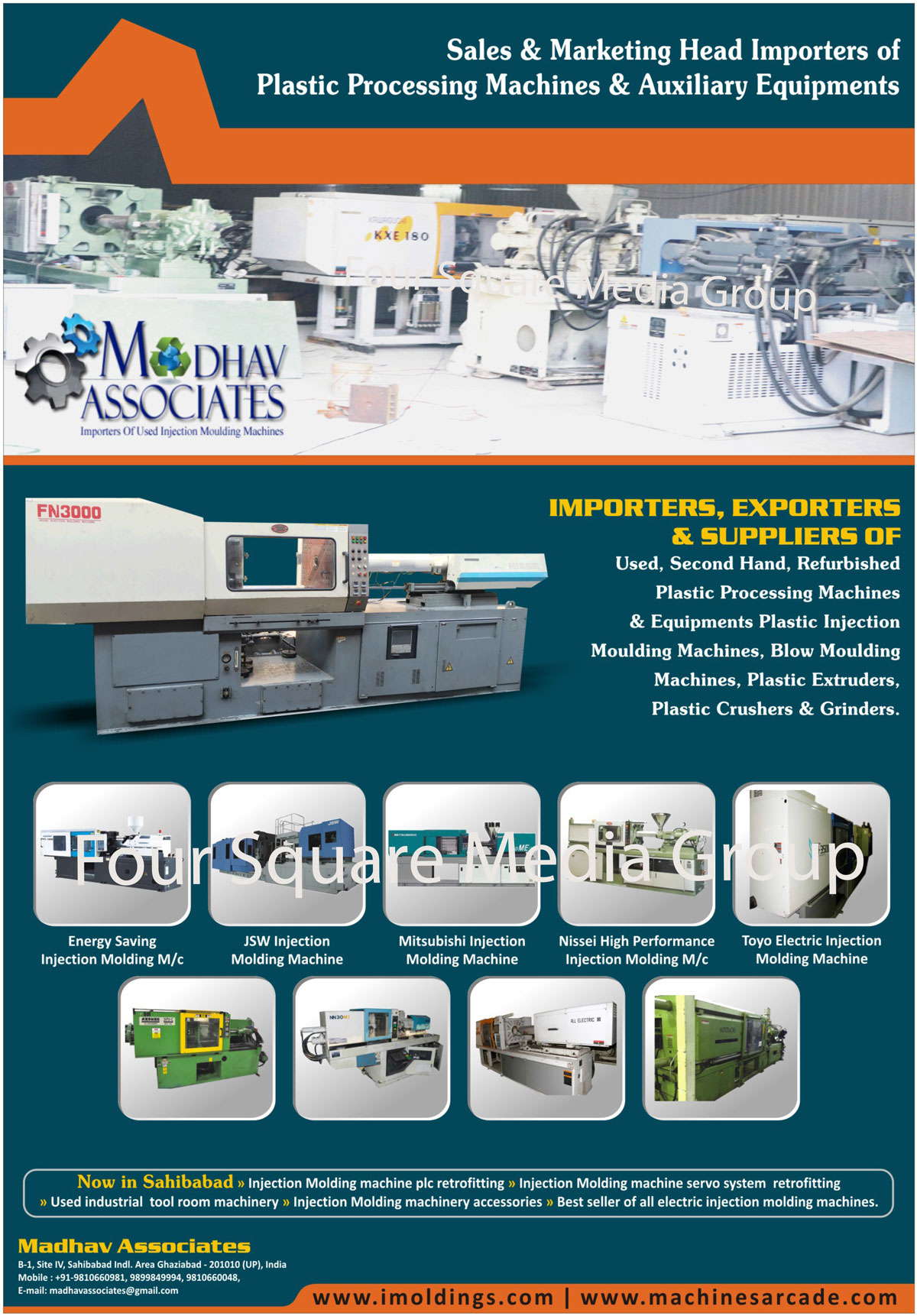 Refurbished Plastic Processing Machinery, Second Hand Plastic Processing Machinery, Used Plastic Processing Machinery, Plastic Processing Equipments, Blow Moulding Machines, Plastic Extruder, Plastic Crushers, Plastic Grinders, Plastic Injection Moulding Machines, Plastic Processing Machines, Refurbished Plastic Processing Equipments