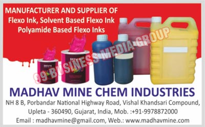 Flexo Inks, Solvent Flexo Inks, Polyamide Flexo Inks