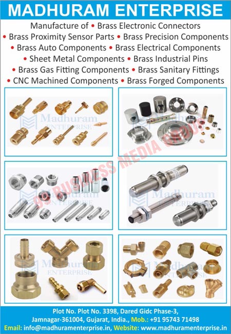Banana Plugs, Binding Terminals, BNC Plugs, Box Plugs, Electrical Cable Jointers, Electronic Cables, Electrical Brasses, Brass Electronic Connectors, Brass Proximity Sensor Parts, Brass Precision Components, Brass Auto Components, Brass Electrical Components, Sheet Metal Components, Brass Industrial Pins, Brass Gas Fitting Components, Brass Sanitary Fittings, CNC Machined Components, Brass Forged Components