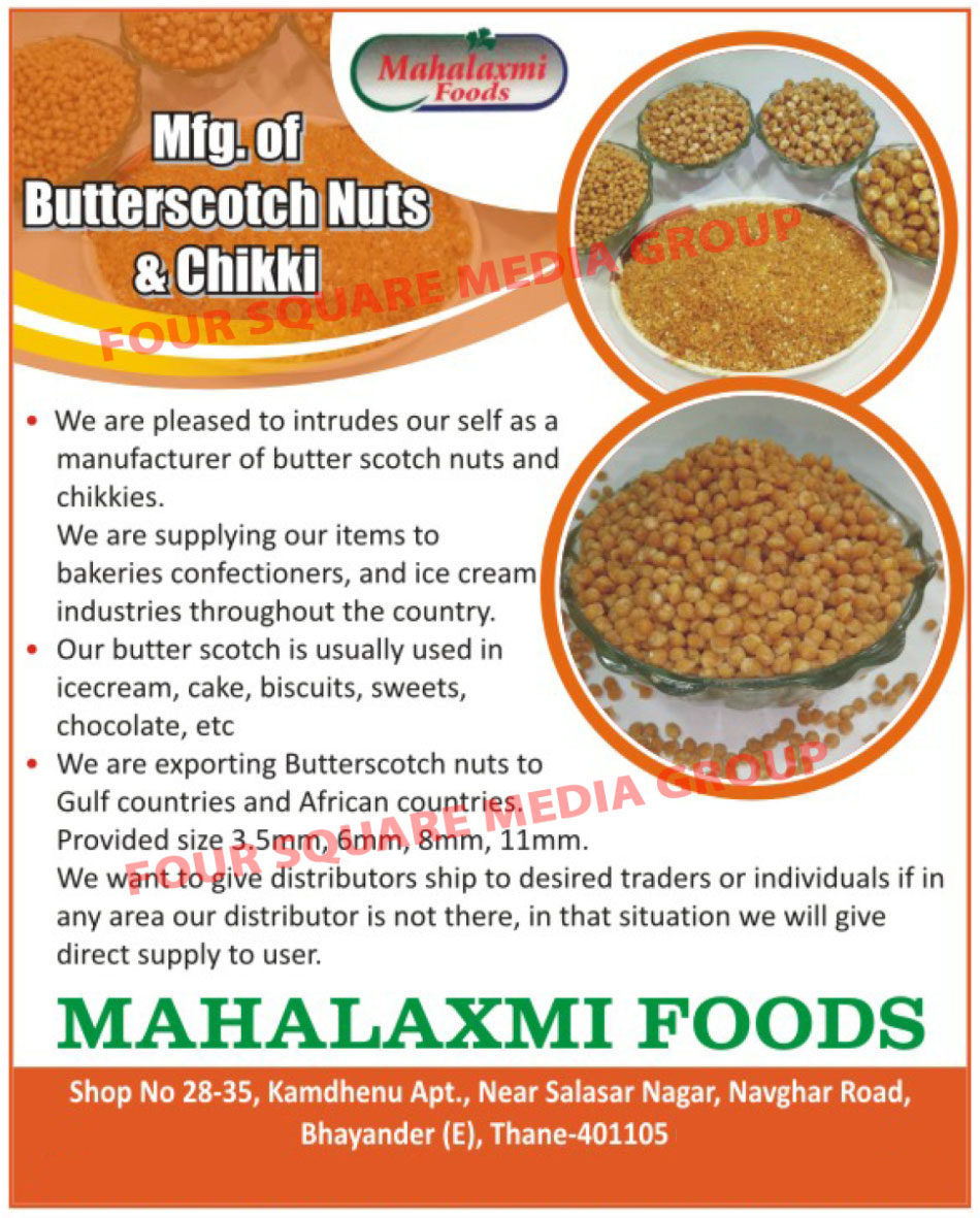 Butterscotch Nuts, Chikki