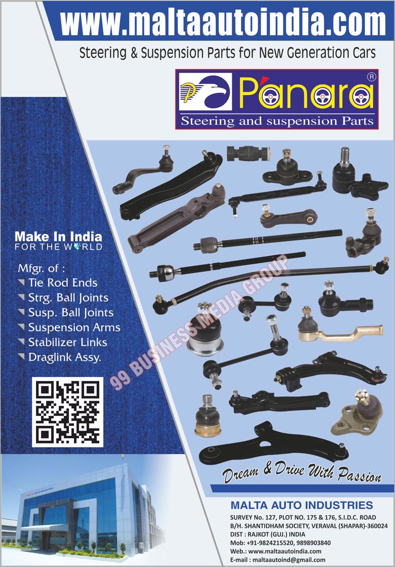 Automotive Steering Parts, 4 Wheeler Steering Parts, Four Wheeler Steering Parts, Car Steering Parts, Automotive Suspension Parts, Four Wheeler Suspension Parts, 4 Wheeler Suspension Parts, Car Suspension Parts, Car Suspension Ball Joints, Car Tie Rod Ends, Car Steering Ball Joints, Car Suspension Arms, Car Stabilizer Links, Car Draglink Assemblies, Car AC Pulleys, Suspension Arms