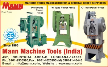 Machine Tools, Pneumatic Clutch Press, H Type Power Press, C Type Power Presses, Power Presses