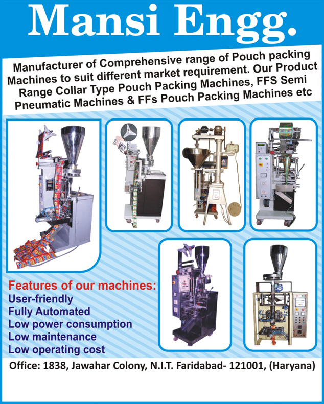 Pouch Packing Machines, Ffs Semi Pneumatic Machines, Ffs Pouch Packing Machines, Collar Pouch Packaging Machines