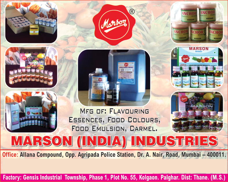 Flavouring Essences, Food Colours, Food Emulsion, Carmel