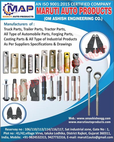Truck Parts, Trailer Parts, Tractor Parts, Automobile Parts, Forging Parts, Casting Parts, Industrial Products