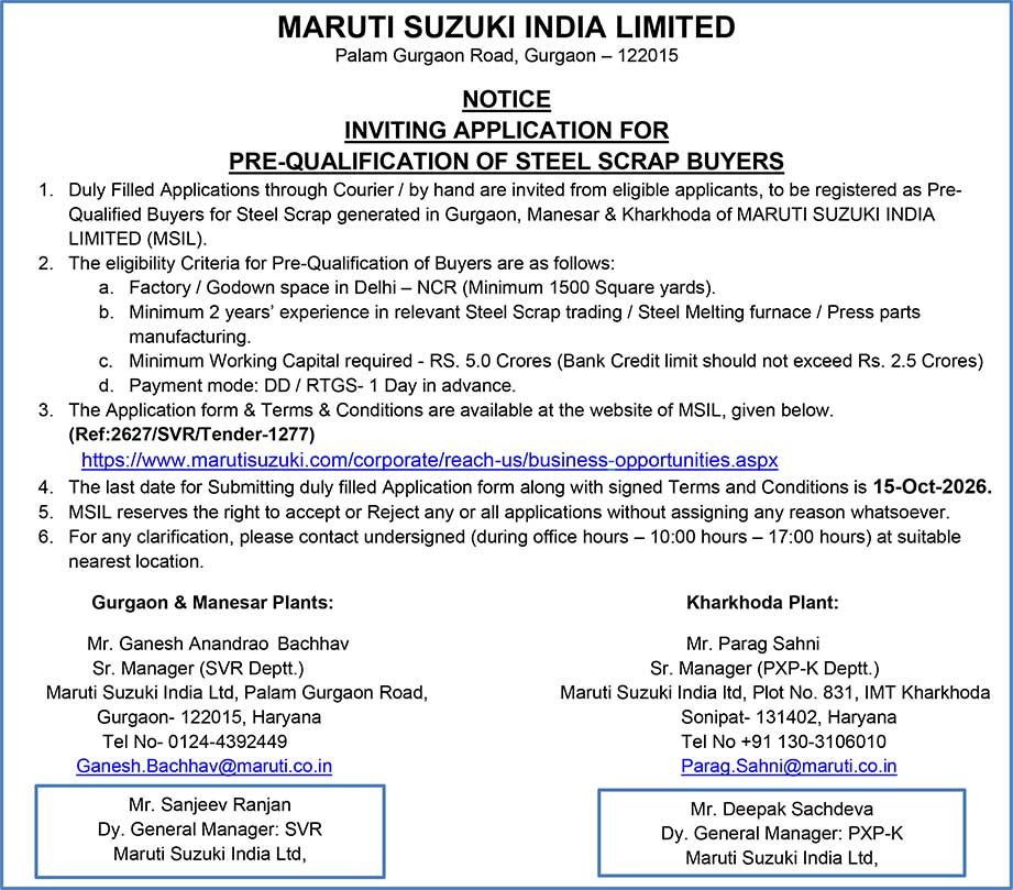 Scrap Items, Ferrous Scraps, Non Ferrous Scraps, Hazardous Scraps, Packing Scraps, Miscellaneous Scraps, Used Capital Assets, Obsolete Capital Assets, Scrap Capital Assets, Packaging Scraps, Assorted Steel Ferrous Scraps, Multilated Component Ferrous Scraps, Aluminium Cable Non Ferrous Scraps, Component Non Ferrous Scraps, Sheet Non Ferrous Scraps, Vessel Non Ferrous Scraps, Battery Hazardous Scraps, Tyre Hazardous Scraps, E-Waste Hazardous Scraps, Corrugated Box Packing Scraps, Polythene Packing Scraps, Wood Packing Scraps, Corrugated Box Packaging Scraps, Polythene Packaging Scraps, Wood Packaging Scraps, Plastic Waste Miscellaneous Scraps, Stainless Steel Miscellaneous Scraps, Hot Die Steel Miscellaneous Scraps, Machinery Used Capital Assets, Equipment Used Capital Assets, Computer Used Capital Assets, Machinery Obsolete Capital Assets, Equipment Obsolete Capital Assets, Computer Obsolete Capital Assets, Machinery Scrap Capital Assets, Equipment Scrap Capital Assets, Computer Scrap Capital Assets