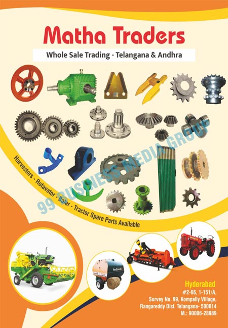 Harvester Spare Parts, Rotavator Spare Parts, Baler Spare Parts, Tractor Spare Parts