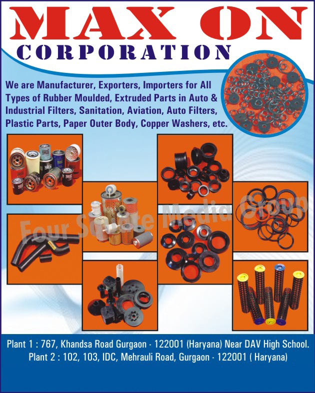 Rubber Moulded Parts, Extruded Parts, Sanitation, Automotive Filters, Four Wheeler Filters, 4 Wheeler Filters, Aviations, Automotive Plastic Parts, Copper Washers, Cartridge Filter Paper Outer Body, Conical Springs, Filter Plastic Components, Copper Washers, Industrial Filters, O rings, Sealing Rings, Washers, Bushes, Gaskets, Grommets, O ring Kits, Four Wheeler Rubber Moulded Parts, Automotive Rubber Moulded Parts, Four Wheeler Gaskets, Automotive Gaskets, Four Wheeler Washers, Automotive Washers, Four Wheeler Bushes, Automotive Bushes, 4 Wheeler Gaskets, 4 Wheeler Washers, 4 Wheeler Bushes