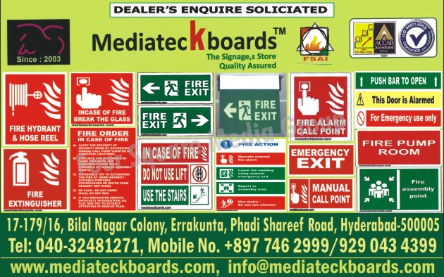 Safety Signages, Fire Sign Boards