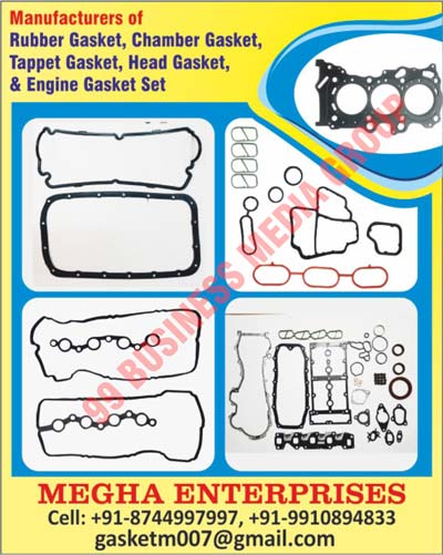 Automotive Rubber Gaskets, Rubber Gaskets, Chamber Gaskets, Tappet Gaskets, Head Gaskets, Engine Gasket Sets