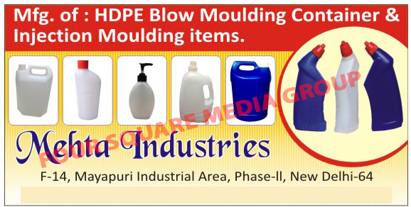 HDPE Blow Moudling Container, Injection Moulding Items