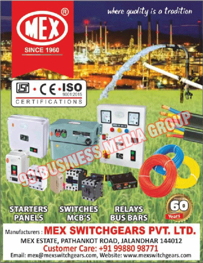 Electrical Goods, Electric Motor Starters, Switchgears, Switch Gears, Control Panels, Kit Kat Fuse Units, MCB Distribution Boards, Isolators, Wires, Cables, Agricultural Machineries, Domestic Machines, Industrial Machines, Starters Panels, Switch MCBs, Relay Bus Bars