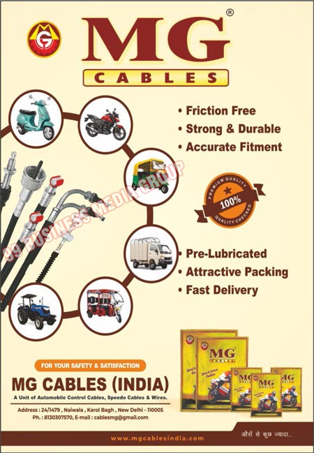 Automotive Control Cables, Automotive Control Wires, Automobile Speedo Cables, Automobile Control Cables, Automobile Wires