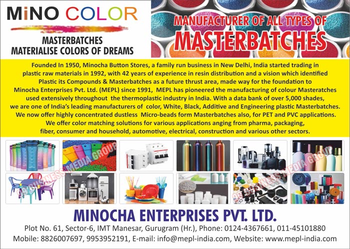 Plastic Masterbatches, Plastic Raw Materials, Plastic Compounds, Colour Masterbatches, White Masterbatches, Additive Masterbatches, Engineering Plastic Masterbatches