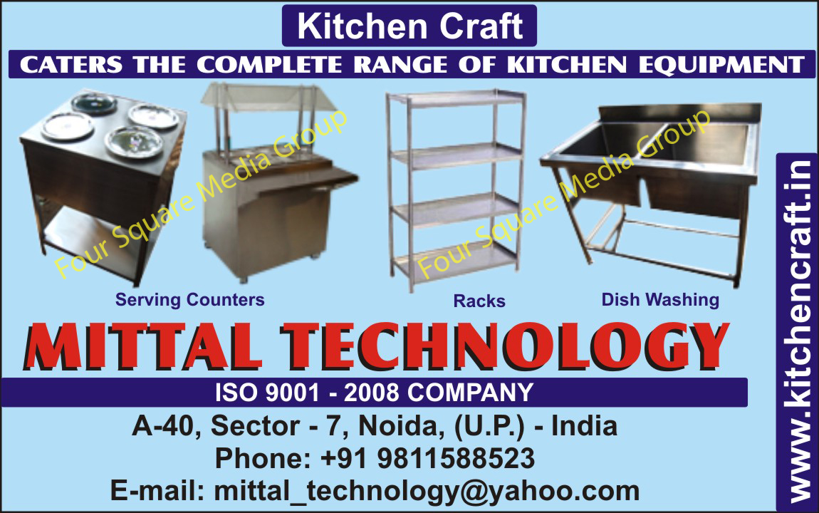 Kitchen Equipments, Dish Washings, Serving Counters, Racks For Kitchen