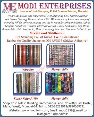 Hot Stamping Foils, Screen Printing Materials, Silicone Rubbers, Sticker Adhesive Kurz Silicone Rubber Hot Stamping Foils, Sticker Adhesive UTW Silicone Rubber Hot Stamping Foils, Sticker Adhesive Kolon Silicone Rubber Hot Stamping Foils, Wooden Hot Stamping Foils, Flower Velly Hot Stamping Foils, Kurz Hot Stamping Foils, Kolon Hot Stamping Foils, ITW Hot Stamping Foils