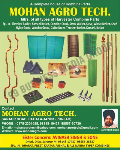 Harvester Combine Parts, Thresher Basket Combine Parts, Kamani Basket Combine Parts, Combine Crank Parts, Straw Walker Combine Parts, Sieve Combine Parts, Wheat Basket Combine Parts, Shaft Nylon Gutka Combine Parts, Wooden Gutka Combine Parts, Guide Drum Combine Parts, Combine House Parts