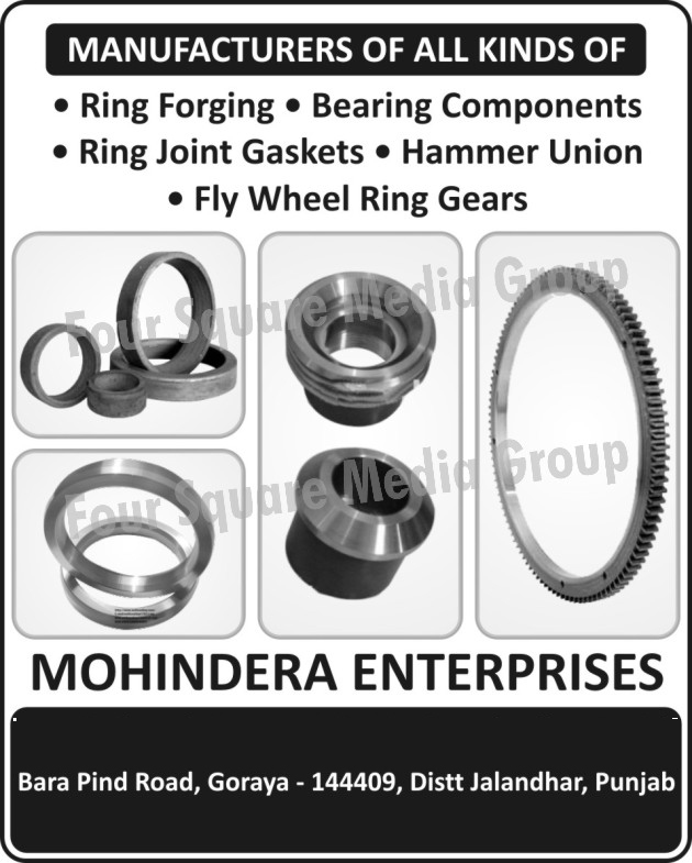 Ring Forgings, Bearing Components, Ring Joint Gaskets, Hammer Union, Fly Wheel Ring Gears