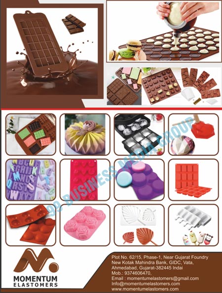 Silicone Chocolate Molds, Cake Molds, Bar Molds, Popsicle Molds, Cakesickle Molds, Origami Sheets, Leaf Molds, Garnishing Sheets, Soap Molds, Silicone Ice Cube Trays Festival Molds, Company Promotional Silicone Products