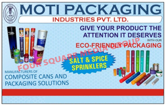 Composite Cans, Packaging Solutions,Food Cans, Aluminium lining Packing Can, Snacks Packing Cans, Dry Fruits Packing Cans, Salts Spray Cans, Paper Tube, Spiral Paper Tube, Metal Lids And Bottoms, Tin Containers, Tin Packaging Containers, Salt Sprinklers, Spice Sprinklers