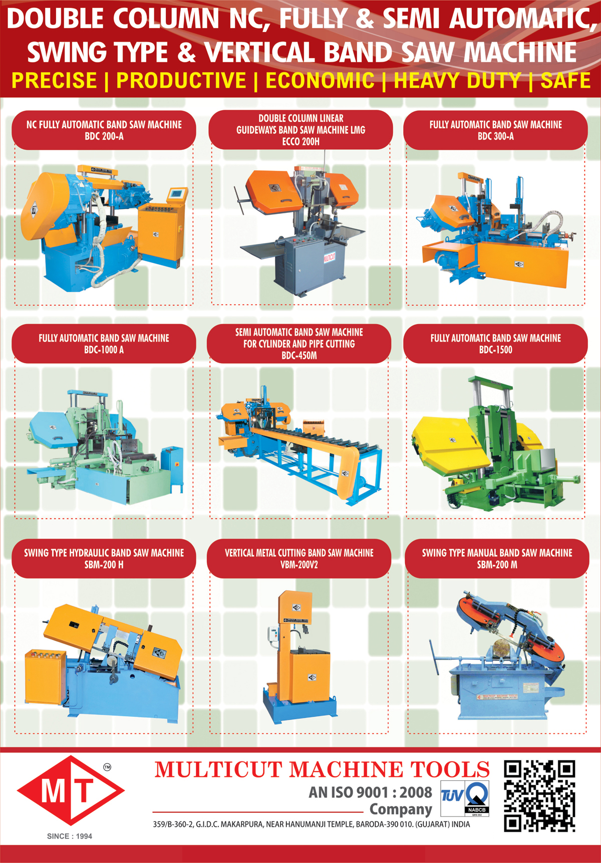 Bandsaw Machines,CNC Machines, Band Saw Machines, Swing Machines