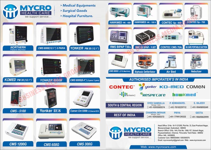 Medical Equipments, Surgical Goods, Hospital Furnitures