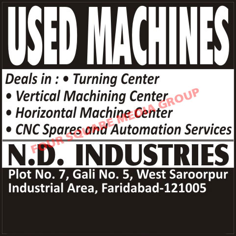 Used Machines, Second Hand Machines, Used Turning Center Machines, Second Hand Turning Center Machines, Used Vertical Machining Center Machines, Second Hand Vertical Machining Center Machines, Used Horizontal Center Machines, Second Hand Horizontal Center Machines, Used CNC Spares, Second Hand CNC Spares, Automation Services