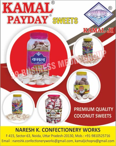 Coconut Sweets, Coconut Peda, Coconut Sweet Cum Candy, Coconut Barfi, Coconut Bars