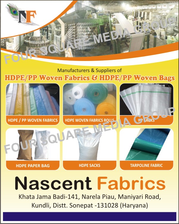 HDPE Woven Fabrics, PP Woven Fabrics, HDPE Woven Bags, PP Woven Bags, HDPE Woven Fabric Rolls, PP Sacks, HDPE Paper Bags, HDPE Sacks, Tarpaulin Fabrics, Tarpoline Fabrics