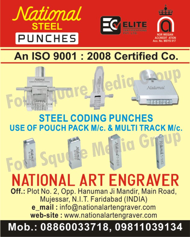 Steel Coding Punches, Steel Punches