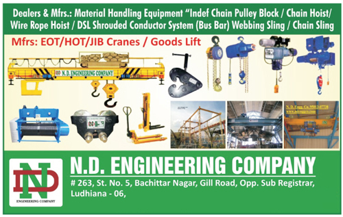 DSL Shrouded Conductor Systems, Bus Bar Conductor Systems, Material Handling Solutions,Material Handling Equipment, Chain Pulley Block, Chain Hoist, Wire Rope Hoist, Electromagnetic Brake, Break Coils, Cable Trolly, Safe Track, Round Sling, Clevis Hook, Electric Traveling Trolly, Rachet Lasing, Webbing Slings, EOT Cranes, HOT Cranes, JIB Cranes, Goods Lifts