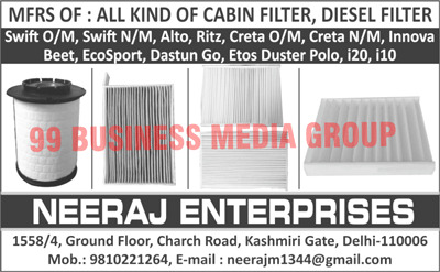 Cabin Filter, Diesel Filter