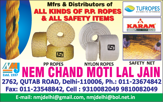 PP Ropes, Safety Items, Nylon Ropes, Safety Nets, Safety Products