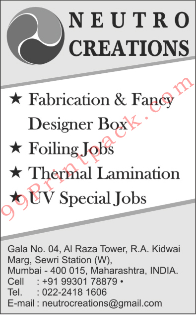 Designer Box Fabrication, Fancy Designer Box, Foiling Jobs, Thermal Laminations, UV Special Jobs,Fabrication Designer Box, Fancy Designer Box, CD Packaging Box, DVD Packaging Box, Shoes Box, Paper Box, Printed Box, Plain Box, Electronic Goods Packing Box, Brochure Printing Services