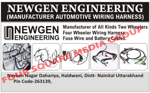 Automotive Wiring Harnesses, Two Wheeler Wiring Harnesses, Four Wheeler Wiring Harnesses, Fuse Wires, Two Wheeler Fuse Wires, Four Wheeler Fuse Wires, Automotive Battery Cables, Two Wheeler Battery Cables, Four Wheeler Battery Cables