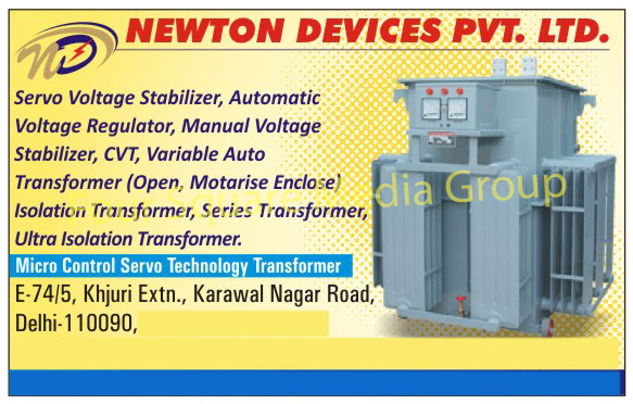 Servo Voltage Stabilizers, Automatic Voltage Regulators, Manual Voltage Stabilizers, CVT, Open Variable Auto Transformers, Motarise Enclosed Variable Auto Transformer, Isolation Transformers, Series Transformers, Ultra Isolation Transformers, Digital AC Voltmeter, Analog AC Voltmeter, Digital DC Voltmeter, Analog DC Voltmeter, Amp Meter, CTS Coil, Shunt, Motorized Enclosed Variable Auto Transformer