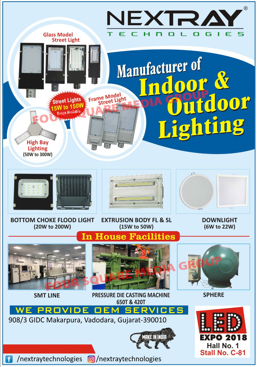 Led Lights, Indoor Lights, Outdoor Lights, Street Lights, High Bay Lights, Bottom Choke Flood Lights, Down Lights