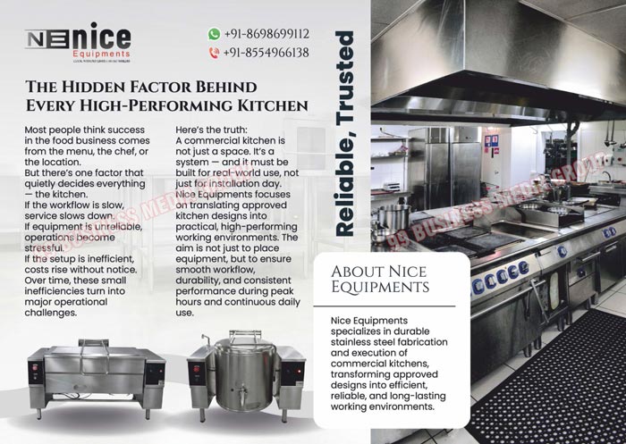 Cooking Equipments, Gas Range Equipments, Cold Equipments, Dish Wash Area Equipments, Fast Food Equipments, Drainage Accessories, Pre-Prep Equipments, Steamers, Tilting Boiling Pans, Trollies, Commercial Kitchen Equipments, Catering Equipments, Commercial Bulk Cookers, Bulk Fryers, Gas Bulk Cooking Equipments, Electric Bulk Cooking Equipments, Bain Marie, Dining Tables, Hot Plates, Multiple Cooking Stations, SS Hoods, Low Height Two Burner Bulk Cooking Ranges, Low Height Three Burner Bulk Cooking Ranges, Low Height Single Burner Bulk Cooking Ranges, Gas Bulk Kadai Fryers, Low Height Ring Burner Bulk Cooking Gas Ranges, Gas Bulk Cookers, Doubled Jacketed Electric Tilting Boiling Pans, Electric Bulk Cookers, Electric Tilting Braising Pans, Electric Tilting Boiling Pans, Electric Bulk Fryers, Bain Marie Counters, Hot Bain Marie, SS MS Drum Tandoor Bhatti, Gas Roomali Roti, Four Burner Gas Ranges, Three Burner Gas Ranges, Two Burner Chinese Wok Range With Stock Pot, Single Burner Chinese Wok Ranges, Under Counter Three Door Refrigerators, Make Line Refrigerators, Four Door Vertical Refrigerators, Double Door Vertical Refrigerators, Dining Table With Bench, 8 Seater Dining Table With Foldable Stool, SS Foot Operated Sink Units, Two Sink Units, Pot Racks, 4 Tier Plate Racks, Single Sink Units, Soiled Dish Landing Table with OH Glass Rack, 3 Sink Unit with Plate Rack, 2 Jumbo Sandwich Grillers, Table Model Single Deep Fryers, Electric Hot Plate Plain, Table Model Double Deep Fryers, Double Deep Fryer With Dumping Station, Double Deep Fryer On Stand, Half Serrated Electric Hot Griddle Plates, Half Plain Electric Hot Griddle Plates, Grease Chambers, SS Drain Boxes, Drain Trough Gratings, Gas Chappati Plate with Puffer, Electric Chappati Plate, Electric Chappati Puffer Plates, LPG Tilting Rice Boilers, Gas Tilting Braising Pans, Wet Grinder Machines, Vegetable Cutting Machines, Tilting Wet Grinders, Pulveriser Machines, Potato Peeling Machines, Dough Kneaders, Box Exhaust Hood With Baffle Filters, Regular Exhaust Hood With Baffle Filters, Electric Idli Steamer With Boiler, Gas Idli Steamer With Boiler, Dim Sum Steamers, Pot Wall Shelfs, SS Dustbins, Work Table with One Plain Undershelfs, Work Table with One Pipe Undershelfs, Wall Cabinet with Middle Shelfs, Onion Potato Bins, Hand Wash Trough Units, Dunnage Racks, Knee Operate Hand Wash Sinks, Cabinet Table With Hinged Doors, 3 Shelf Trollies, Electric Hot Food Serving Trollies, Under Counter Vegetable Rack Holding Trollies, Vegetable Rack Holding Trollies