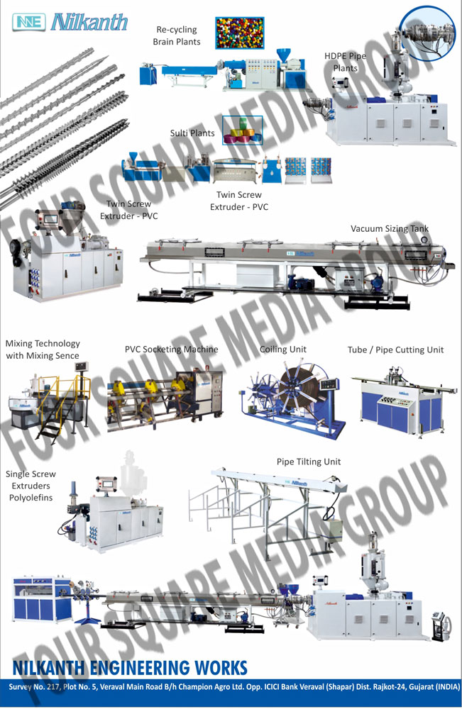 HDPE Pipe Plants, Sutli Plants, Granule Granule Plants, Jockey Extruder, Pipe Coiler, Multi Colour Pipe Plants, Multi Colour Tubing Plants, Yarn Plants, PVC Pipe Plants, HDPE Pipe Plants, Reprocess Plants, Granule Cutting Plants, Scrap Grinder Machines, Plastic Machinery Plants, Plastic Machinery Spare Parts, Scrap Grinders, Mixer For Plastics, Grinder For Plastics, PVC Extruder Machines, Vacuum Tanks, Dana Plant, Printing Machines, Granule Mixture, Granule Mixer, Calibrating Sleeves, Traction Systems, Granule Dana Plant, Screw, Barrels, PP Sutli Plant, Kisan Pipe Plant