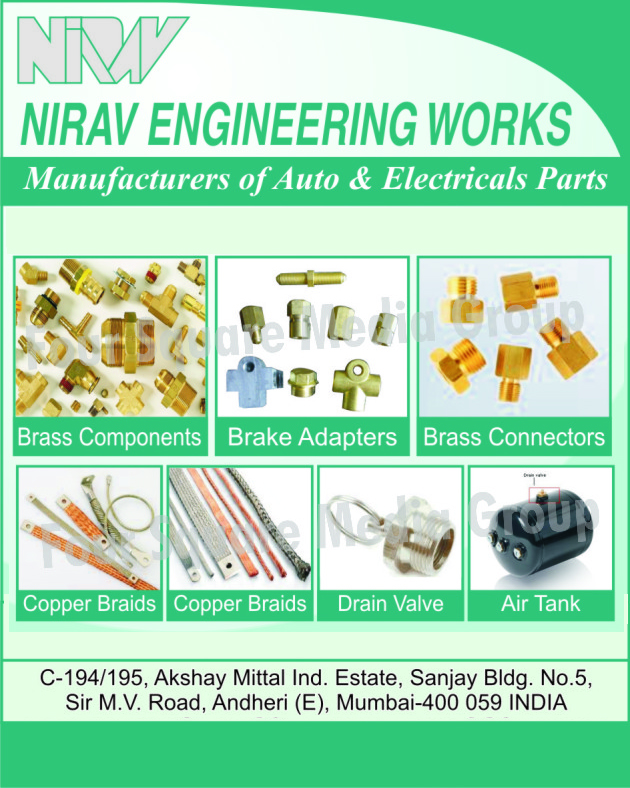 Auto parts, Electrical Part Brass Components, Brake Adapters, Brass Connectors, Copper Braids, Drain Valve, Air Tank, Automotive Spare Parts