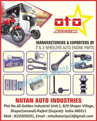 Two Wheeler Auto Engine Parts, Three Wheeler Auto Engine Parts, 2 Wheeler Auto Engine Parts, 3 Wheeler Auto Engine Parts