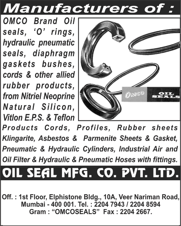 Oil Seals, O Rings, Industrial Gaskets, Hydraulic Cylinders, Pneumatic Hoses, Air Filters, Rubber Sheets, Rubber Profiles, Allied Rubber Products, Cords, Bushes,Hydraulic Seals, Pneumatic Seals, Diaphragm Gaskets, Teflon Products,Hose, Gasket, Pharma Product, Synthetic Rubber, Industrial Filters