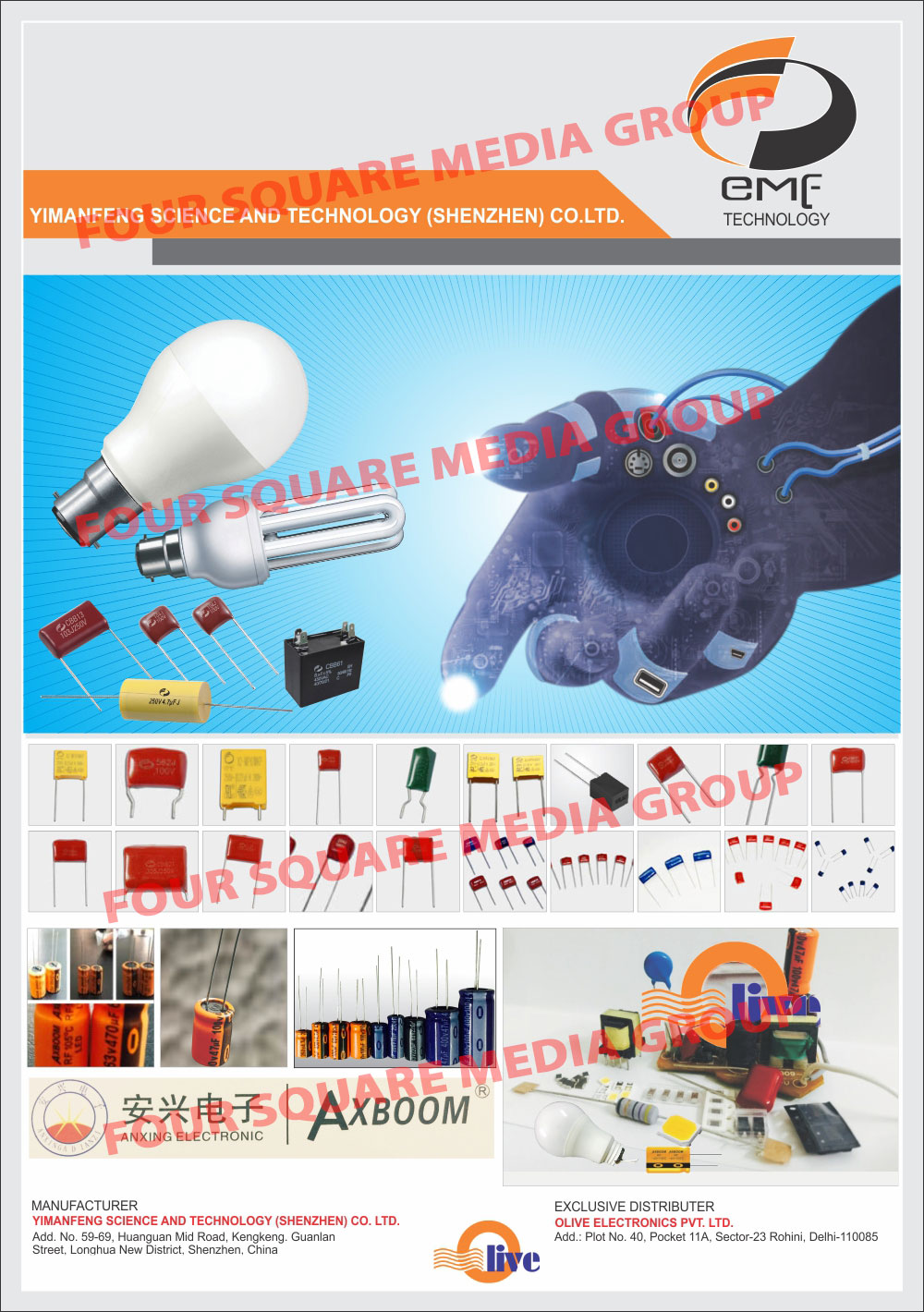 Electrolytic Capacitors, Radial Type Capacitors, Snap In Type Capacitors, Screw Type Capacitors, Smd Type Capacitors, Epcos Capacitors, LED Lighting Capacitors, Lighting Electronic Components, Aluminum Electrolytic Capacitors, Radial Type Capacitor for Inverters, LED Drivers, Ac Power Capacitors, LED Bulb Housings, LED Chip for LED Bulbs