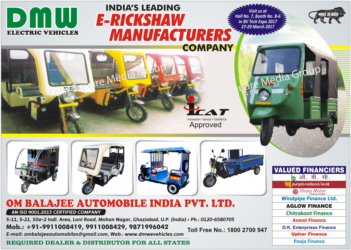 E Rickshaws, Electric Rickshaws, Battery Operated Rickshaws