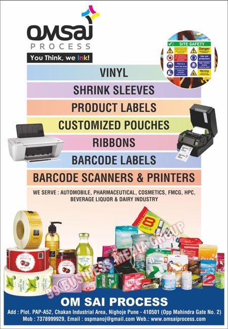 Vinyl Signage, Shrink Sleeves, Product Labels, Pouches, Ribbons, Barcode Labels, Barcode Scanners, Barcode Printers