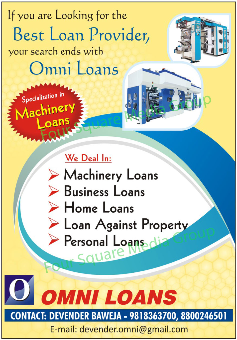 Machinery Loans, Business Loans, Home Loans, Loan Against Property, Personal Loan, Loan Provider, Loan Services