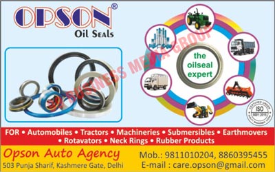 Oil Seals, Neck Rings, O Rings, U Seals, Mechanical Seals, Combine Oil Seals, Rotavator Threshers Oil Seals, Submersible Pumps Oil Seals, Earthmovers Oil Seals, Agriculture Implements Oil Seals, Tractors Oil Seals, Automobiles Oil Seals, Industrial Sectors Oil Seals