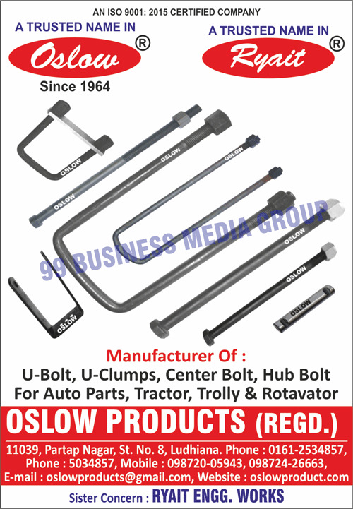 Automotive U Bolts, Light Commercial Vehicle U Bolts, Heavy Commercial Vehicle U Bolts, Automotive U Clamps, Light Commercial Vehicle U Clamps, Heavy Commercial Vehicle U Clamps, Automotive Eye Bolts, Light Commercial Vehicle Eye Bolts, Heavy Commercial Vehicle Eye Bolts, Automotive Centre Bolts, Automotive Center Bolts, Light Commercial Vehicle Center Bolts, Heavy Commercial Vehicle Center Bolts, Auto Part U Bolts, Auto Part U Clamps, Auto Part Center Bolts, Auto Part Hub Bolts, Tractor U Bolts, Tractor U Clamps, Tractor Center Bolts, Tractor Hub Bolts, Trolly U Bolts, Trolly U Clamps, Trolly Center Bolts, Trolly Hub Bolts, Rotavator U Bolts, Rotavator U Clamps, Rotavator Center Bolts, Rotavator Hub Bolts