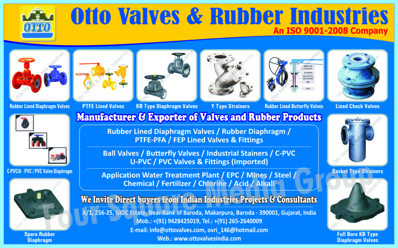 Rubber Lined Diaphragm Valves, PTFE Lined Valves, KB Type Diaphragm Valves, V Type Strainers, Rubber Lined Butterfly Valves, Lined Check Valves, PVC Valve Diaphragm, Spare Rubber Diaphragm, Basket Type Strainers, Full Bore KB Type Diaphragm Valves, Rubber Diaphragm Lined Valves, Ball Valves, Industrial Stainer Valves, C PVC Valves, U PVC Valves, PVC Valves, Valves And Fittings,Industrial Strainers, Insulating Rubber Mats, Flame Arrester, Flexible Metal, Hydraulic Hoses, Ball Valves, Butterfly Valves, Diaphragm Valves, Gate Valves, Industrial Valves, Plastic Valves, Rubber Gaskets, Lined Valves, Seals, Valves